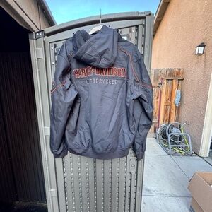 Harley-Davidson Black and Orange Hoodie